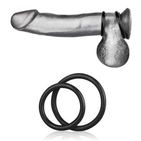 Silicone Cock Ring Set Black