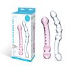 2Pc Double Pleasure Glass Dildo Set