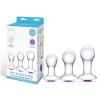 3Pc Bling Bling 3&quot; 3.5&quot; & 4&quot; Glass Anal Training Kit