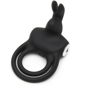 Happy Rabbit Couples Stimulating Usb Rechargeable Rabbit Love Ring Black