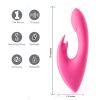 Leah USB Rechargable Silicone 10-Function Rabbit Vibrator Pink