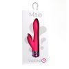 Victoria Crystal Gems USB Rechargable Silicone 10-Function Dual Vibrator Neon Pink