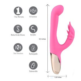 Maui Dual Motors G-Spot Pot Leaf Vibrator Rechargeable