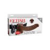 Fetish Fantasy Series 9&Quot; Vibrating Hollow Strap-On With Balls Brown