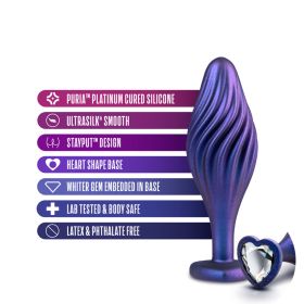 Anal Adventures Matrix Swirling Bling Plug Sapphire