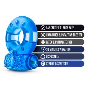 Stay Hard Reusable Cockring Blue