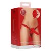 Double Vibrating Silicone Strap-On Adjustable Red