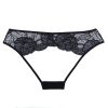 Adore Open Panty Mesh Front Lace Back Black One Size