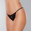 Adore Lace Open Panty Double Mini Bow Detail In The Front And Back Black One Size