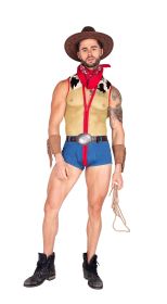 5019-4pc-playful-sheriff-men-s-costume (Color: Yellow/Red/Blue, size: S)