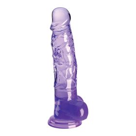 King Cock Clear (size: 8" With Balls Purple)