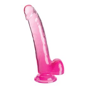 King Cock Clear (size: 9" With Balls Pink)