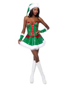 6216-2pc-santa-s-elf (Color: Green/Red/White, size: S)