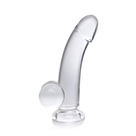 Jock C -Thru Clear Tpe Dildo With Balls Clear (Color: 8 Clear)