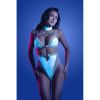 Luminous Azure Glow Bodysuit