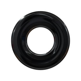 Rock Solid Ribbed Donut Ring (Color: Donut Black)