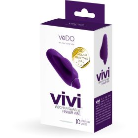 Vivi Rechargeable Finger Vibe (Color: Deep Purple)