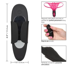 Lock-N-Play Remote Flicker Panty Teaser (Color: Black)