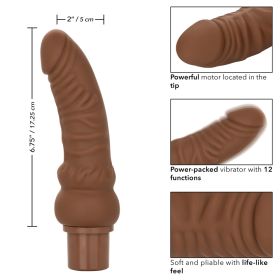 Rechargeable Power Stud Curvy Brown (Color: brown)