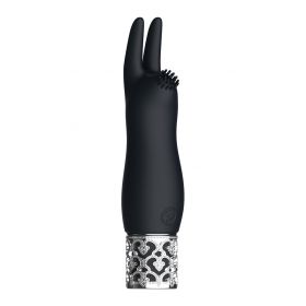 Royal Gems Elegance Rechargeable Silicone Bullet (Color: Black)