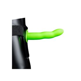 Ouch! Curved Hollow Strap-On (Color: 8" Glow In The Dark)