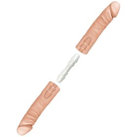 TwinPleasure Duo Dildo (Color: Vanilla, size: 16 Inch)