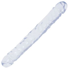 Crystal Jellies - 12" Jr. Double Dong (Color: Clear, size: 12)