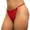 Crotchless Lace and Thread G-String in Red