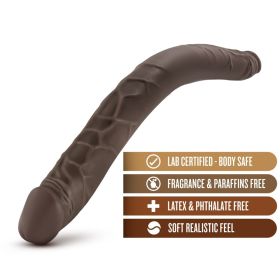 Dr. Skin Double Dildo (Color: Chocolate, size: 16)