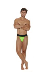 Men's Thong With Elastic Band (Color: Lime Green, size: S/M)