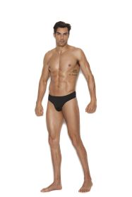 Elegant Moments Men's Thong Back Brief (Color: Black, size: S/M)