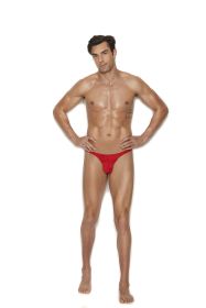 Elegant Moments Men's Micro Mini Thong (Color: Red, size: S/M)