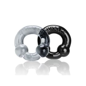 Ultraballs 2-Pack Cock Ring (Color: Black/Clear)