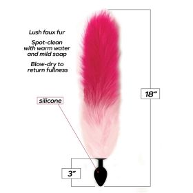 Foxy Silicone Fox Tail Butt Plug (Color: Pink)