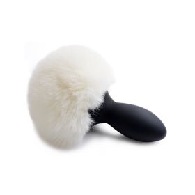 Tailz Silicone Anal Plug & 3 Interchangeable Tails (Color: Bunny Tail)