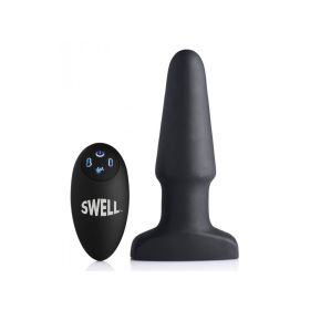 Swell Worlds First Remote Control Inflatable 10X Vibrating Silicone Anal Plug (size: Silicone)