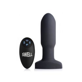 Swell Worlds First Remote Control Inflatable 10X Vibrating Silicone Anal Plug (size: Misslie)