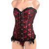 Master Series Scarlet Seduction Lace-Up Corset & Thong