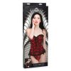 Master Series Scarlet Seduction Lace-Up Corset & Thong