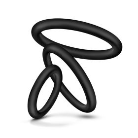 Performance Pure Premium Silicone Cock Rings: (Color: Black)