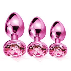 Nixie Metal Butt Plug Trainer Set (Color: Pink Metallic)