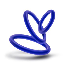 Performance Pure Premium Silicone Cock Rings: (Color: Indigo)