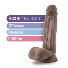 RealFeel Curve Dildo (Color: Chocolate, size: 7 Inch)