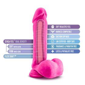 Au Naturel Bold Hero 8" Dildo (Color: Pink)