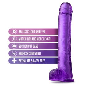 Mount n' Moan RealFeel Dildo (Color: Purple)