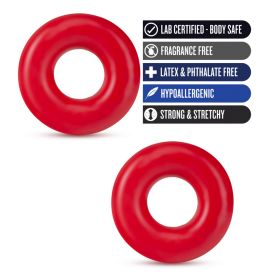 Stay Hard Donut Rings Oversized (Color: Red)