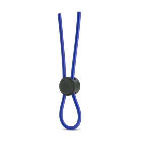 Stay Hard Silicone Loop Cock Ring (Color: Blue)