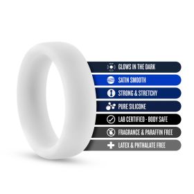 Performance Silicone Glo Cock Ring (Color: White)