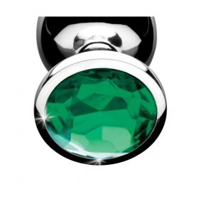 Booty Sparks Gem Anal Plug (Color: Emerald, size: Set)