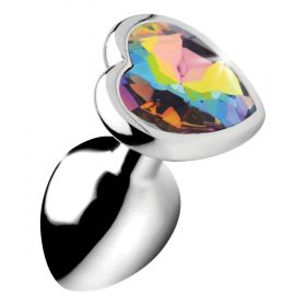 Clover Jewel Metal Anal Plug (Color: Heart, size: small)